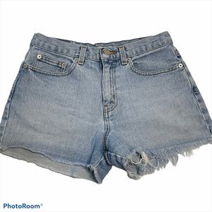 London Jean Women’s Sz 4 High Jean Shorts 3”L.